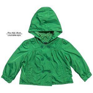 Baby Gap 3Y Green Jersey Lined Raincoat Jacket
